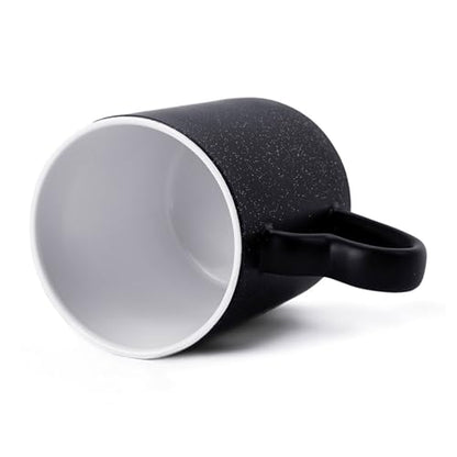 Fish Umbrella Color Changing Mug Heat Sensitive Coffee Mug Magical Ceramic Coffee Cup Personalized Tea Cup Message Appears As It Heats Novelty Gift for Family Friend