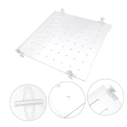 POPETPOP 1set Plate for Aquariums Segregation Board Fixed Clips Fish Divider for Fry Safety and Easy to Install for Fish Tank Separation