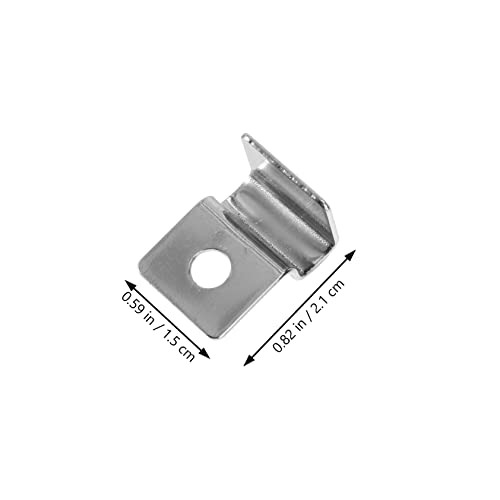 4pcs Aquarium Cover Clips Glass Lid Brackets for Fish Tank Easy Install Holders Securely Prevent Fish from Falling Compatible Various Tanks and Terrariums
