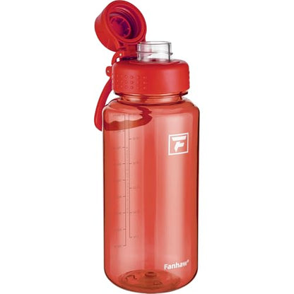 Fanhaw 32 oz Clear BPA-Free Tritan Water Bottle with Fast-Flow Spout Lid, BPA-Free & Leak-Proof Wide-Mouth Reusable Bottle for Gym, School & Office, Back to School Essentials (Red) - color: Red, style: 1 Pack