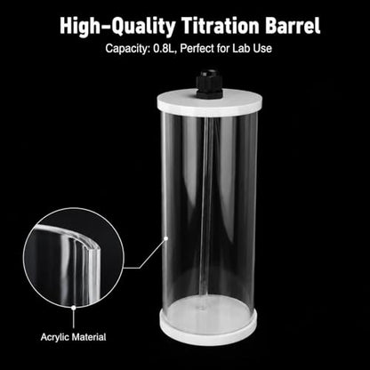 Acrylic Aquarium Titration Pump Container 0.8L with Scale, Transparent Tube - Liquid Storage Accessory, Accurate Additive Dispensing for Fish Tanks