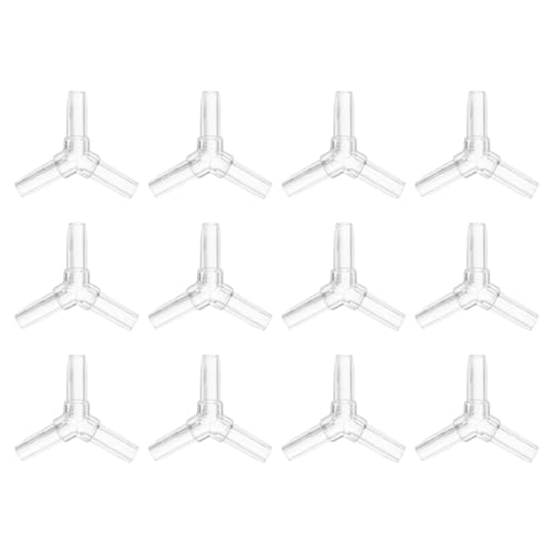 Aquarium Air Valve Connector, Aquarium Air Pump Accessories Y Connector Plastic Inline Tubing, (12 Pcs), Intended for Fish Tank Oxygenation System - style: Y Connector