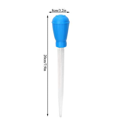 Fish Pipette Dropper, Aquarium Dropper Mini Manual Water Changer Aquarium Gravel Cleaner Waste Remover Changer Aquarium Dropper Pipette Feeder Water Transfer(Blue)