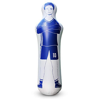 ZHUYNXIR Inflatable Soccer Dummy, Soccer Training Equipment, Inflatable Dummy Goalkeepr Air Mannequin Free Kick Wall Goalkeeper Defender Training for Children Adults - color: 160 dummy-blue
