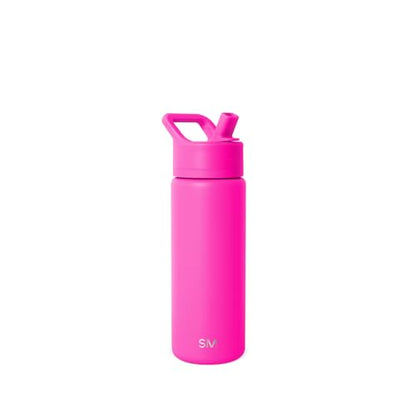 Simple Modern Insulated Water Bottle with Straw | 18oz | Pink - color: -Raspberry Vibes, style: 18oz