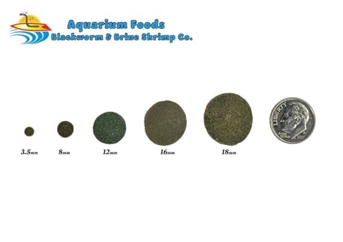 16mm - 5/8" Medium/Large Sinking Wafers of Algae, Spirulina, Veggies for All Tropical Fish, African Cichlids, Shrimp, Snails, Crabs, Catfish, Plecos..…1-lb 0.3oz Clear Bag