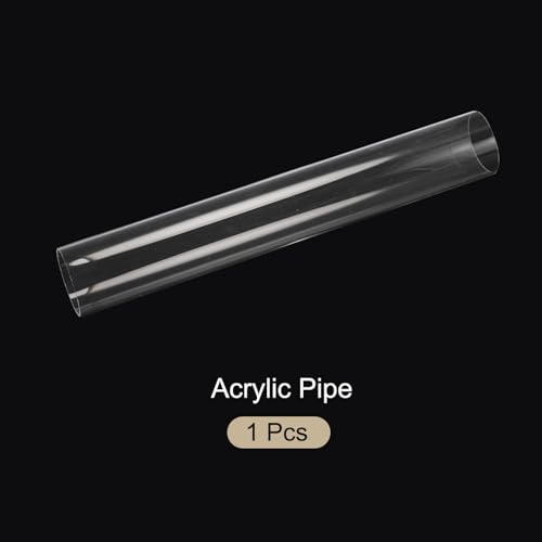 18" Clear Plastic Rigid Pipe 66mm ID x 70mm OD (2.6" ID x 2 3/4" OD) Acrylic Round Tubing, [for Plumbing, Hydraulics, Aquarium] - size: 2.6" x 2 3/4"
