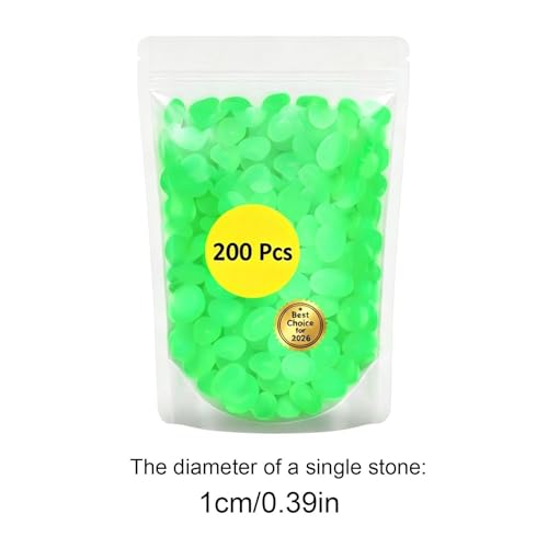 Garden Glow Rocks - Vibrant Night Light Landscape Stones, Weather-Resistant Aquarium Gravel Set, Decorative Walkway Lighting, Rigid Polymer Accessory Case Frame | for Courtyard Flower Bed