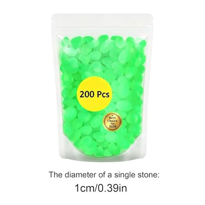 Garden Glow Rocks - Vibrant Night Light Landscape Stones, Weather-Resistant Aquarium Gravel Set, Decorative Walkway Lighting, Rigid Polymer Accessory Case Frame | for Courtyard Flower Bed