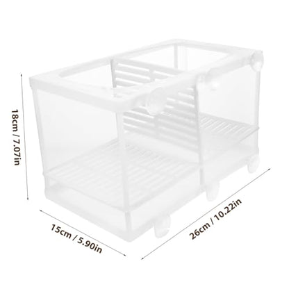 LIOOBO Aquarium Fish Breeding Isolation Net Plastic Fish Tank Partition Guppy Breeder Box Style