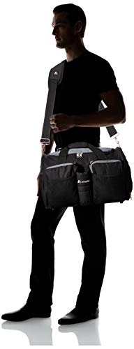 Everest Gym Bag with Wet Pocket, Dark Gray/Black