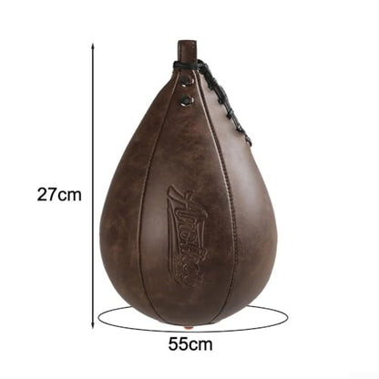 Boxing Speed Ball for Boxing Training, Hanging Punching Pear Bag, Reflex Reaction Exercise Equipment, MMA Striking Practice Tool, Home Gym Cardio Workout Gear, Microfiber Leather Speed - size: Dark Curry