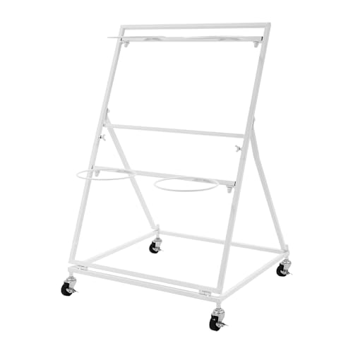 Flower Display Stand with 4 Buckets, 2 Layers, Cut Flowers Shelf Display Holder for Outdoor, Indoor, Patio, Garden, Living Room, Florist, White - style: 2 Layers 4 Buckets White