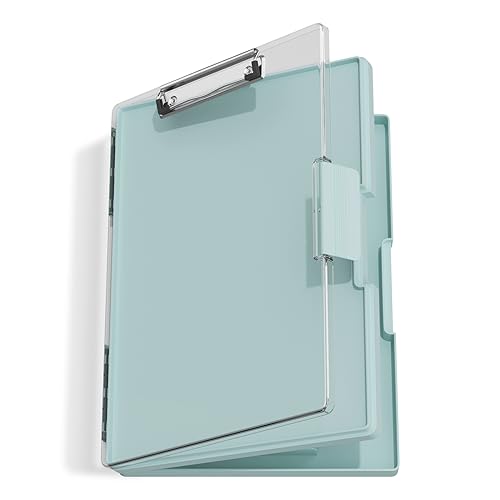 Hongri Clipboard with Storage, Green 8.5 x 11 Clip Board, Dual Compartmen - color: Green