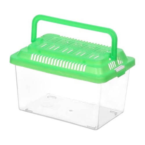 Abaodam Turtle Habitat and Fish Breeding Tank, Sturdy Pp Plastic Transport Box 15x9x11cm, Portable Aquarium for Small Reptiles and Goldfish Housing