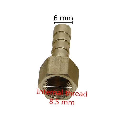 Spray Water Connection Brass 1/8" Female/Male Thread To 6/8/10mm Pagoda Connector Aquarium Adapter Water Hose Connector Gas Soft Tube (Color : 8L/H)