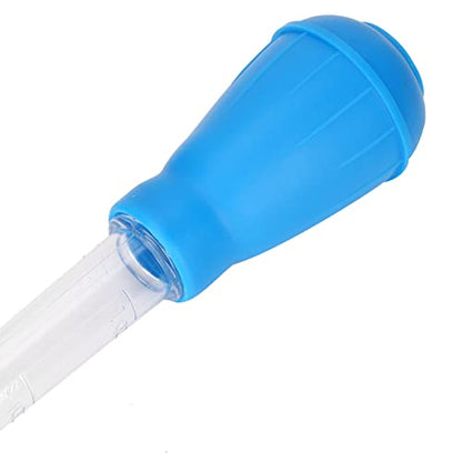 Fish Pipette Dropper, Aquarium Dropper Mini Manual Water Changer Aquarium Gravel Cleaner Waste Remover Changer Aquarium Dropper Pipette Feeder Water Transfer(Blue)