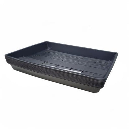 10 Plant Growing Trays (with Drain Holes) - 20" x 10" - Perfect Garden Seed Starter Grow Trays: for Seedlings, Indoor Gardening, Growing Microgreens, Wheatgrass & More - Soil or Hydroponic - size: Drain holes
