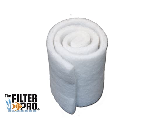 White Fine Filter Media, 1" Thick, Perfect for Aquariums, Ponds and Water Gardens, Made in USA (14" x 56")