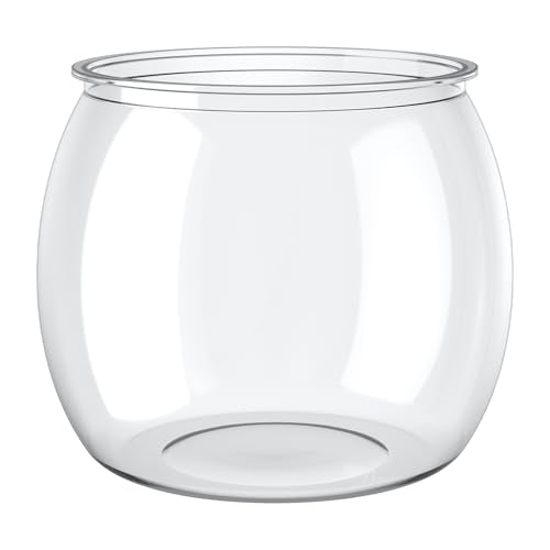 Pawfly 0.5 Gallon Mini Plastic Fish Bowl, Unbreakable Small Fishbowl Desktop Aquarium, Clear Round Plastic Fish Tank for Small Fish, Shatterproof Betta Fish Tank Goldfish Bowl, Decorative Globe Vase - size: 0.5 Gallon Fish Bowl