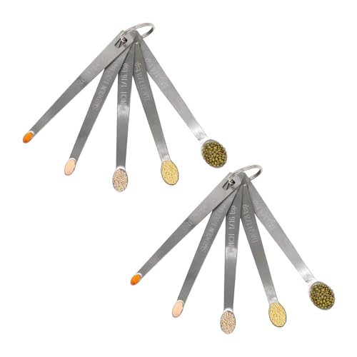 2Pack Mini Measuring Spoons Set, Heavy Duty Stainless Steel Teaspoon for Cooking and Baking, Suitable for Small Amount of Dry or Liquid Ingredients and Spices