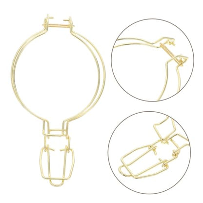 2pcs Stainless Steel Spring Buckle Clips for Glass Jars, Wire Clamps for Canning Jars with Easy to Use Versatile Application, for Kitchen and Restaurant Storage