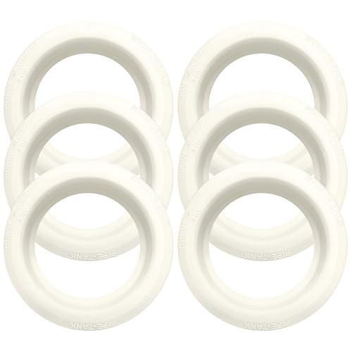 3 inch Hydroseal flexible tank adapter TPV grommet Bulkhead Fitting for PVC Pipe, No-Glue Push-Fit bulkhead connector for Water Tank/Barrel/IBC Tote, Aquaponics Hydroponics Aquarium Drain - size: 3 inches-6Pcs