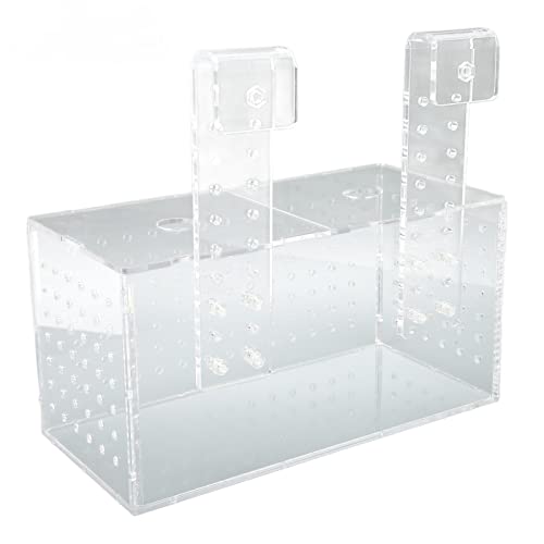 Fish Breeding Isolation Box, Acrylic Aquarium Hatchery 17x9x10cm, Transparent with Hook Installation - Easy Observation, Secure Lid Design, Suitable for Small Fish Tank (23 * 11 * 12CM) - size: 23*11*12CM