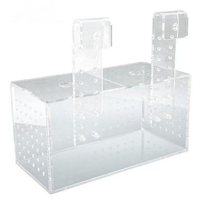 Fish Breeding Isolation Box, Acrylic Aquarium Hatchery 17x9x10cm, Transparent with Hook Installation - Easy Observation, Secure Lid Design, Suitable for Small Fish Tank (23 * 11 * 12CM) - size: 23*11*12CM