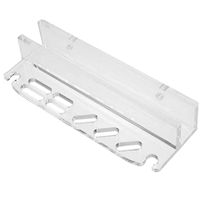 Happyyami Acrylic Aquarium Tool Organizer Rack for Fish Tank Maintenance Lightweight Storage Holder with Slots for Scissors Tweezers Tongs Scrapers Compact and Safe Design for Easy