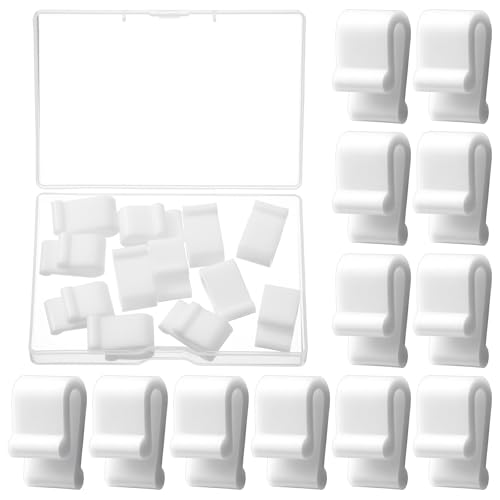12 Pcs Dutch Oven Lid Protector Clips, Silicone Cookware Lid Protectors White Non-Slip Pot Lids Bumper Lifter Accessories for Stacking Display and Storage Dutch Oven Pots