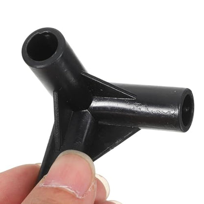 50PCS Tent Pole Connector: 3-Way PVC Tee Pipe Fitting - 8mm ID Plastic Canopy Frame Joints for Camping Shelters Gazebos Replacement Parts