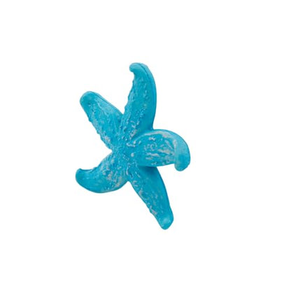 1.7"x1.8" Polyresin Artificial Mini Starfish Decoration for Fish Tank Aquarium Landscape Decoration-2 pcs（Blue
