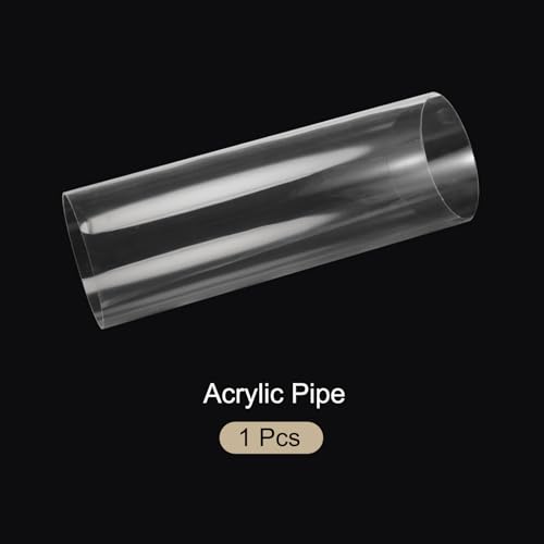 18" Clear Plastic Rigid Pipe 155mm ID x 160mm OD (6 1/8" ID x 6 5/16" OD) Acrylic Round Tubing, [for Plumbing, Hydraulics, Aquarium] - size: 6 1/8" x 6 5/16"