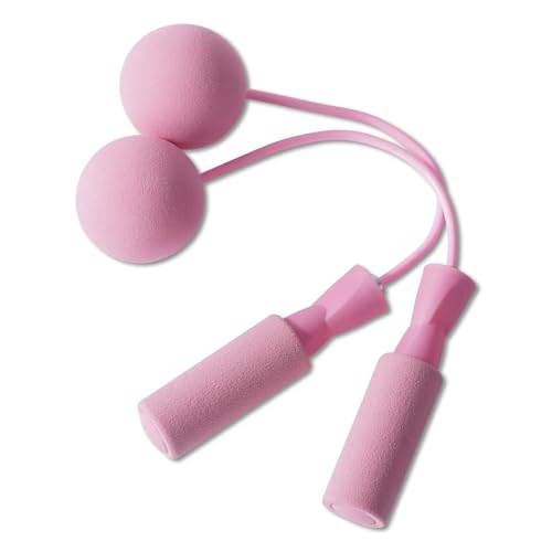 skipping rope,cordless skipping rope fitness training bodyshaping | Non-tangling, comfortable handle, built-in high-speed bearing, fast rotation,no injury, suitable for everyone - color: pink