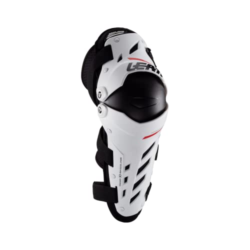 Leatt Unisex-Adult Motorcycle Pivoting Knee and Shin Hard Shell Impact Foam Guard - color: White, size: XX-Large