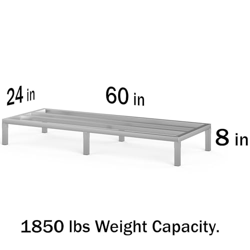60" Long x 24" Wide | Height: 8" Off The Floor Aluminum Dunnage Rack | Storage in Restaurant, Kitchens and Garages and More! - size: 60" Long x 24" Wide | Height: 8" Off The Floor
