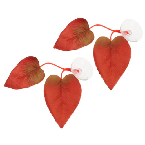 SUPVOX 2pcs Betta Fish Leaf Hammock Pad for Aquarium Betta Resting Bed Cups for Comfort and Spawning Simulation