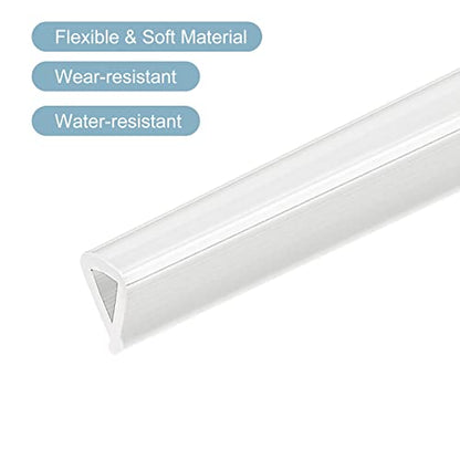 uxcell U Channel Edge Trim, 4.9ft Length Soft Rubber Guard Seal Strip Edge Protector Fit for 3-4mm Edge, (5/16" W x 9/32" H) Clear - size: 5/16"x 9/32"x 4.9ft