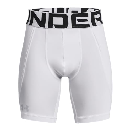 Under Armour Boys' Utility Slider Shorts - color: (100) White / / Mod Gray, size: Small