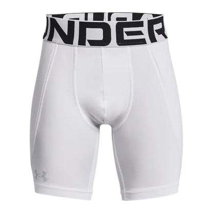 Under Armour Boys' Utility Slider Shorts - color: (100) White / / Mod Gray, size: Small