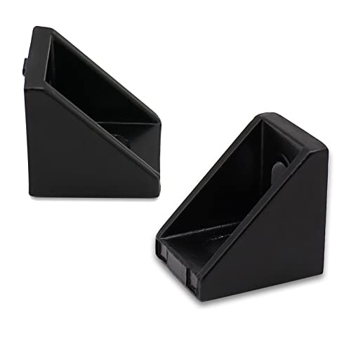 20pcs Black 2020 Series 1720 Aluminum Profile Corner Bracket with 40pcs M5 T Nuts +40pcs M5 Screws + 1pcs Wrench for Slot 6mm 20S Aluminum Rail Accessories (20PCS 1720 Corner Bracket) - style: 20PCS 1720 Corner Bracket black
