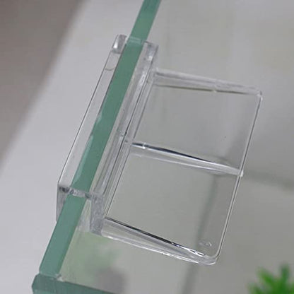 esowemsn 10pcs 12mm Clear Acrylic Aquarium Glass Cover Clip Aquarium Lid Clips Clamp Fish Tank Cover Holder Acrylic Support Holder Best for Aquarium Fish Tank