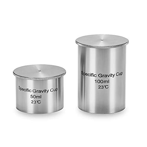 CGOLDENWALL Density Specific Gravity Cups 50cc/ml 100cc/ml Stainless steel