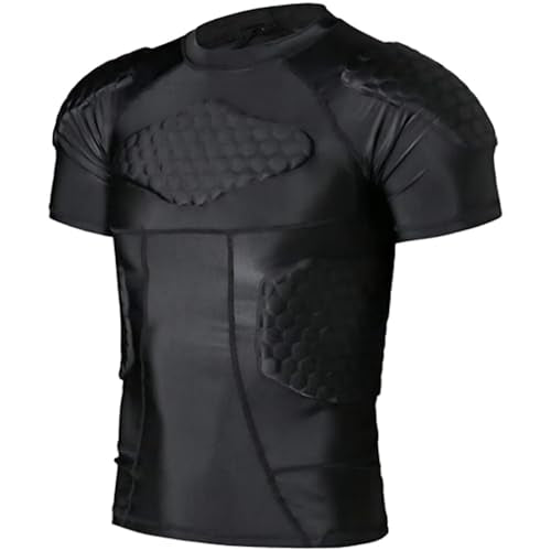 Men’s Football Padded Compression Shirt, Chest & Rib Protection - size: X-Large