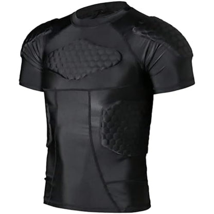 Men’s Football Padded Compression Shirt, Chest & Rib Protection - size: X-Large