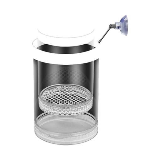 Floating Fish Breeding Box Net Design Safe Fish Habitat Isolation Tanks for Fry Shrimp Easy Setups Compacts - color: White, size: S