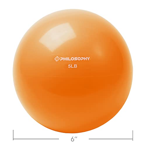 Philosophy Gym Toning Ball - Soft Weighted Mini Medicine Ball - style: 5 LB
