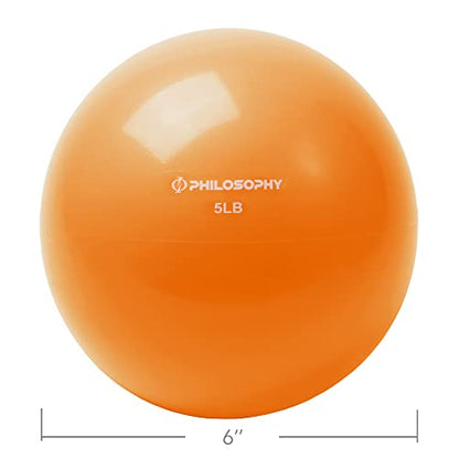 Philosophy Gym Toning Ball - Soft Weighted Mini Medicine Ball - style: 5 LB