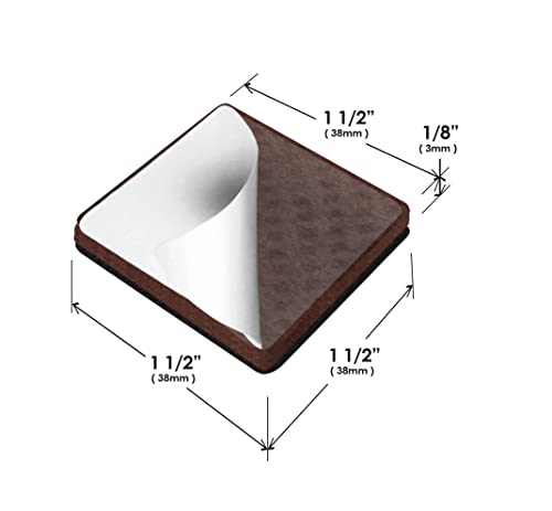 Slipstick GorillaPads CB150 Non Slip Furniture Pads/Rubber Grips (Set of 8) Self Adhesive Furniture Feet Floor Protectors, 1-1/2 inch Square, Black - size: 1-1/2" Square